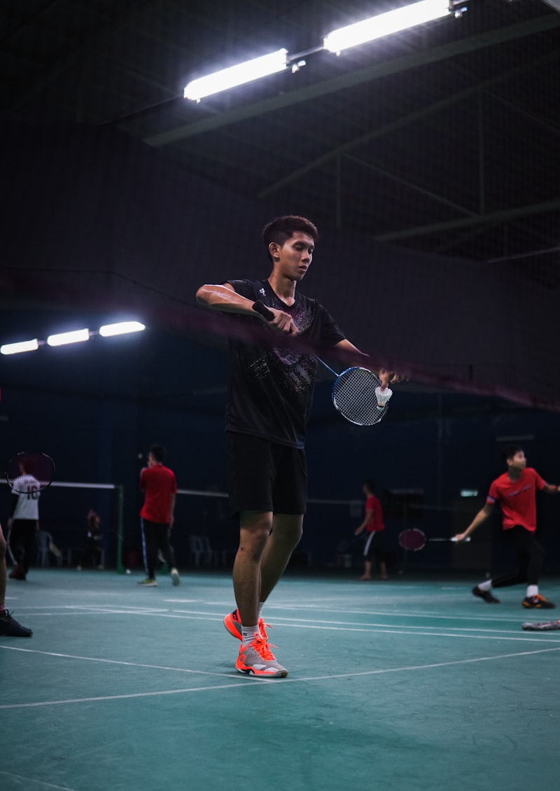 Joueurs en gymnase